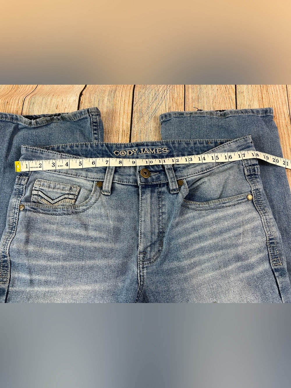 Mens Cody James Western Denim Blue Jeans Light Wash Size 33X36 - Picture 7 of 10